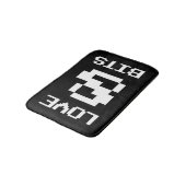 Liebe 8 Bits Badematte (Schrägansicht)