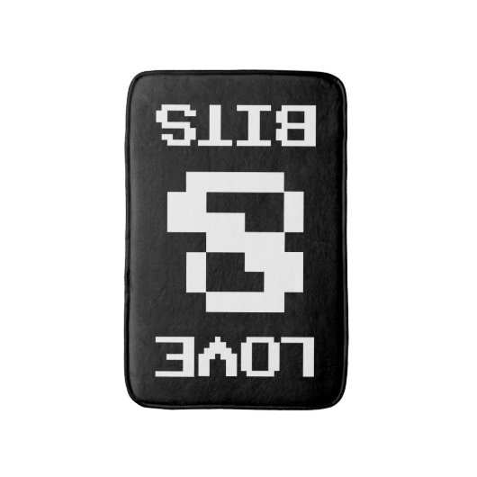 Liebe 8 Bits Badematte (Vorderseite Vertikal)
