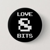 Liebe 8 Bits Button (Vorderseite)