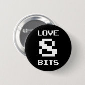 Liebe 8 Bits Button (Vorne & Hinten)