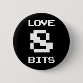 Liebe 8 Bits Button (Vorderseite)