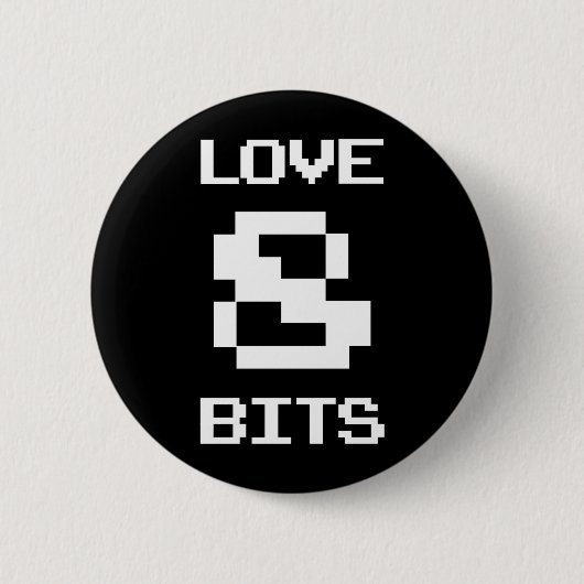 Liebe 8 Bits Button (Vorderseite)