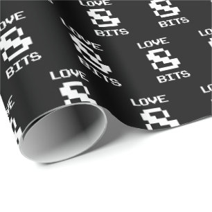 Liebe 8 Bits Geschenkpapier