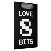 Liebe 8 Bits Klemmbrett (Rechts)