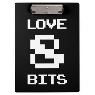 Liebe 8 Bits Klemmbrett