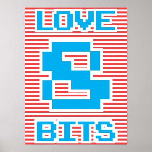 Liebe 8 Bits Poster (Vorne)
