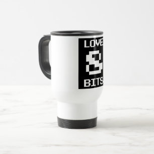 Liebe 8 Bits Reisebecher