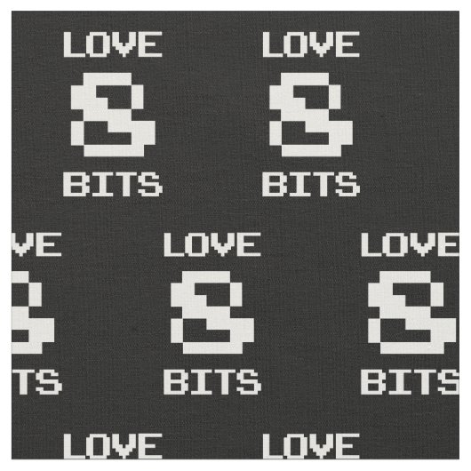 Liebe 8 Bits Stoff (Nahaufnahme)