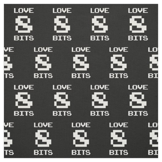 Liebe 8 Bits Stoff (Muster)