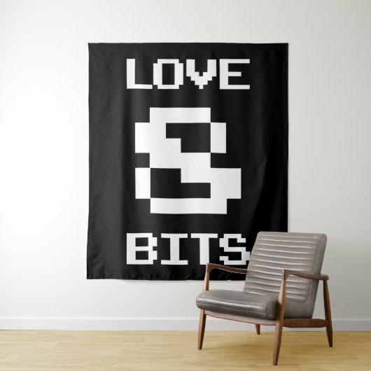 Liebe 8 Bits Wandteppich (Beispiel)
