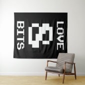 Liebe 8 Bits Wandteppich (Beispiel (Horizontal))
