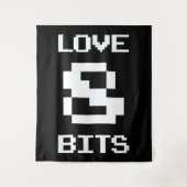 Liebe 8 Bits Wandteppich (Vorderseite)