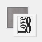 Liebe 8 Unendlichkeit Magnet (Vorderseite/Rückseite)