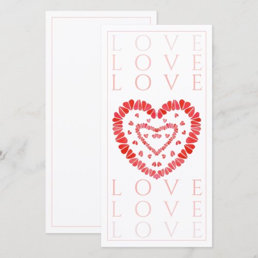 LIEBE 8x4 Flachkarte Karte (Vorne/Hinten)