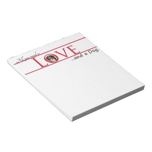 Liebe a Bernese Mt. Dog Note Pad Notizblock (angewinkelt)