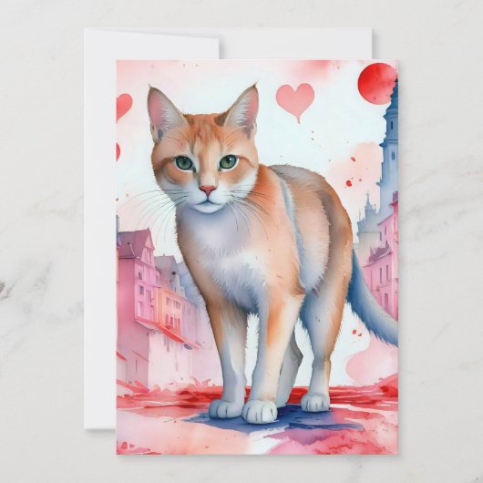 Liebe a Cat Feiertagskarte (Vorderseite)