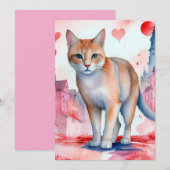 Liebe a Cat Feiertagskarte (Vorne/Hinten)