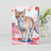 Liebe a Cat Feiertagskarte (Stehend Vorderseite)