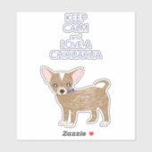 Liebe a Chihuahua Aufkleber (Blatt)