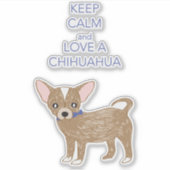 Liebe a Chihuahua Aufkleber (Vorderseite)