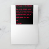 Liebe A Day Grußkarte Orange Karte (Innenseite)