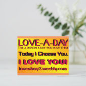 Liebe A Day Post Card Postkarte (Stehend Vorderseite)