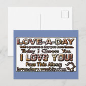Liebe-a-Day-Postkarten Postkarte (Vorne/Hinten)