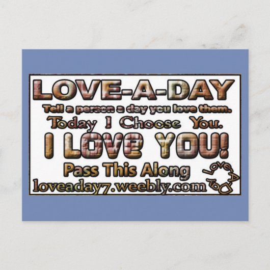 Liebe-a-Day-Postkarten Postkarte (Vorderseite)