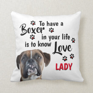 Liebe a Fawn Boxer Hund Kissen