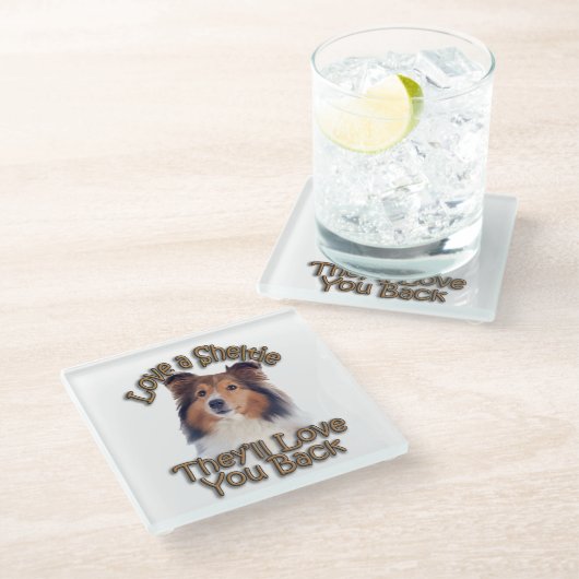 Liebe A Glasuntersetzer (Schrägansicht)