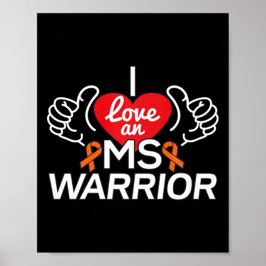 Liebe A Multiple Sklerose Frau Warrior Poster (Vorne)