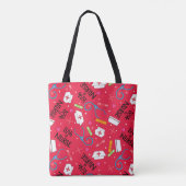 Liebe a Nurse Art Red with Nurse Motifs Tasche (Rückseite)