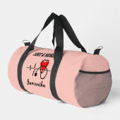 Liebe a Nurse Heart Stethoscope Design Duffle Bag (Rechte Ecke)