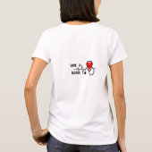 Liebe a Nurse Heart Stethoscope Design T-Shirt (Rückseite)