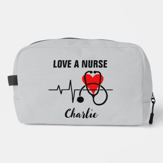 Liebe a Nurse Heart Stethoscope Design Waschbeutel (Vorderseite)