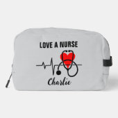 Liebe a Nurse Heart Stethoscope Design Waschbeutel (Rückseite)