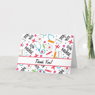 Liebe a Nurse Vielen Dank an Medizin White Dankeskarte