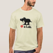 Liebe a (schwarz) Labrador-Bio T - Shirt (Vorderseite)