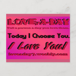 Liebe A Tag Postkarte
