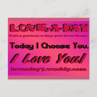 Liebe A Tag Postkarte