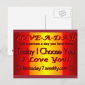 Liebe A Tag Postkarte (Vorne/Hinten)