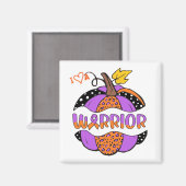 Liebe a Warrior Pumpkin - Lila Magnet (Vorderseite/Rückseite)