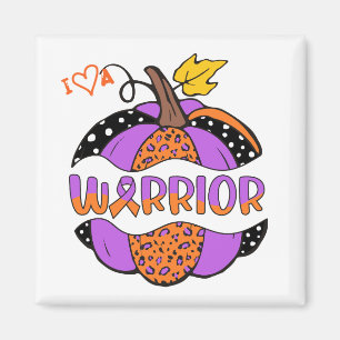 Liebe a Warrior Pumpkin - Lila Magnet