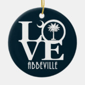 LIEBE Abbeville South Carolina Keramik Ornament (Vorne)