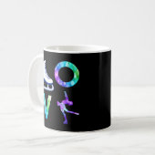 Liebe Abbildung Skaten Ice Skater Kaffeetasse (Vorderseite Links)