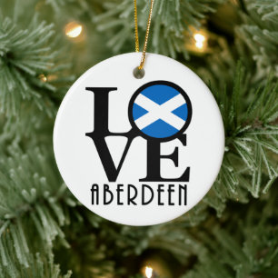 LIEBE Aberdeen Scotland Keramik Ornament