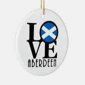 LIEBE Aberdeen Scotland Keramik Ornament (Rechts)