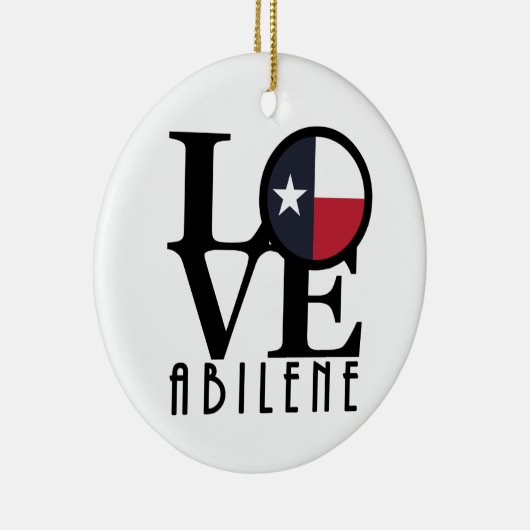 LIEBE Abilene Texas Keramik Ornament (Rechts)