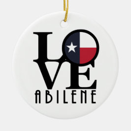 LIEBE Abilene Texas Keramik Ornament
