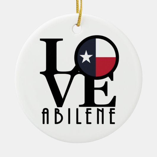 LIEBE Abilene Texas Keramik Ornament (Vorne)